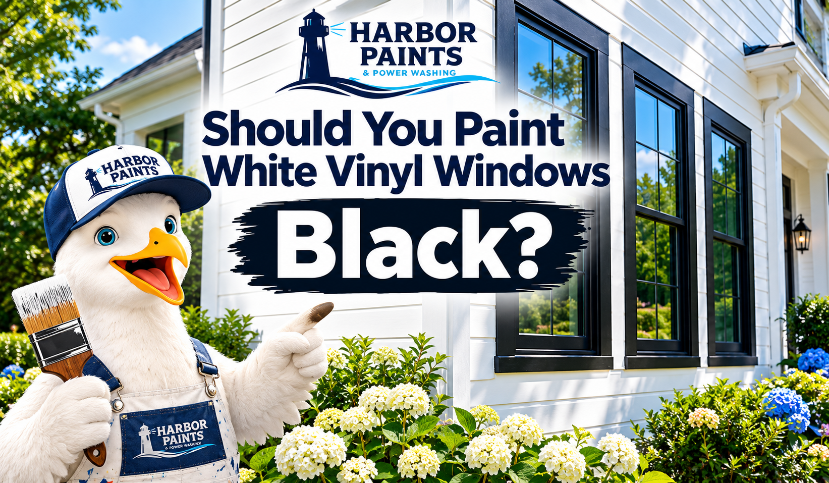 Should You Paint White Vinyl Windows Black